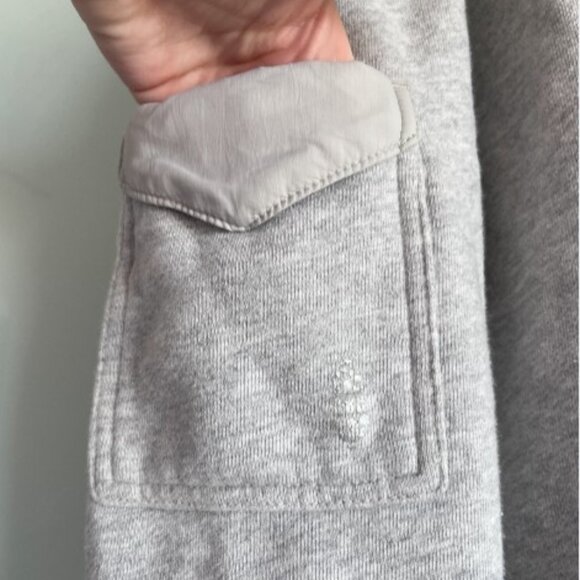 Free People Movement Grey Collared Sweatshirt L Crossover Waist Athleisure Cozy - Picture 5 of 8